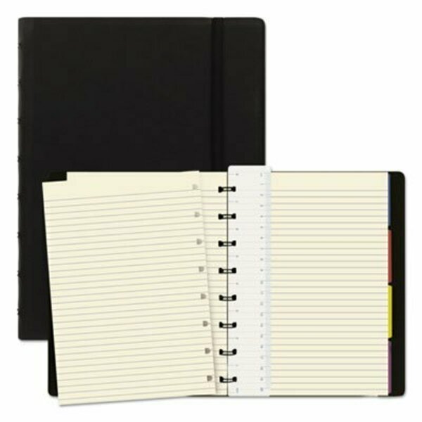 Rediform Office Products Filofax, NOTEBOOK, 1 SUBJECT, MEDIUM/COLLEGE RULE, BLACK COVER, 8.25 X 5.81, 112 SHEETS B115007U